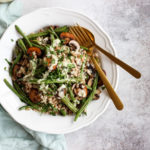 Green Bean Mushroom Farro Salad (Vegan)