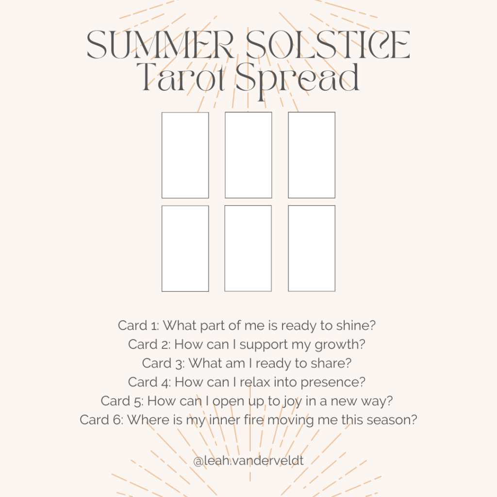 Summer Solstice Tarot Spread
